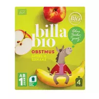 Obuolių ir bananų tyrelė vaikams BILLA BIO, 360 g