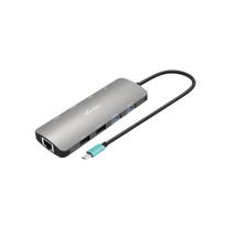 I-tec Usb-c Metal Nano Hub: 2x Hdmi, 100w Pd, Rj-45
