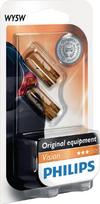 Kaitinamoji lemputė WY5W 12V 5W W2.1x9.5d geltonos spalvos "Philips
