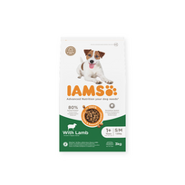 IAMS sausas maistas mažų, vidutinių veislių šunims su ėriena, 3 kg