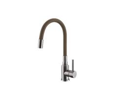 ALVEUS 1144428 -Kriauklės čiaupas su lanksčia rankena MINTAS 34 cm žalvaris/smėlio spalva