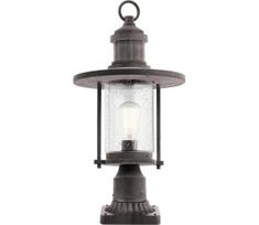 Kichler KL-RIVERWOOD3-M - Lauko šviestuvas RIVERWOOD 1xE27/60W/230V IP44 juoda