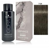 Schwarzkopf Professional IGORA Vibrance Muted Desert profesionalūs plaukų dažai 60 ml. - 7-24 Medium Blond Ash Beige