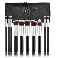 Mimo Tools for Beauty Makeup Brush Kabuki makiažo šepetėlių rinkinys - Black 10 pcs.