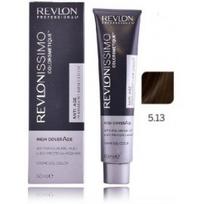 Revlon Professional Revlonissimo High Coverage kreminiai plaukų dažai - 5.13 Light Ash Golden Brown