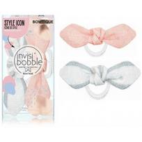 Invisibobble Bowtique Duo plaukų gumytės su kaspinu 2 vnt. - Nordic Breeze Lemming Go