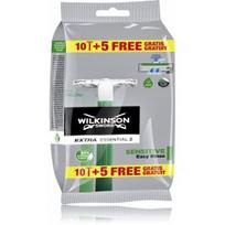 Wilkinson Sword Extra Essential 2 Sensitive vienkartiniai skustuvai vyrams - 15 vnt.