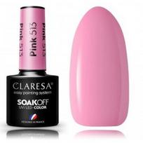 Claresa Soak Off UV / LED Color Pink ilgalaikis hibridinis nagų lakas - Pink 513