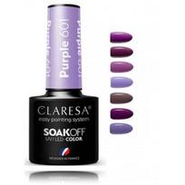 Claresa Soak Off UV / LED Color Purple ilgalaikis hibridinis nagų lakas - Purple 613