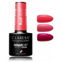 Claresa Soak Off UV / LED Color Red ilgalaikis hibridinis nagų lakas - Red 411