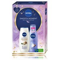 Nivea Smooth Moment rinkinys moterims (kūno pienelis 250 ml. + dušo gelis 250 ml.) - Rinkinys