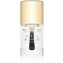 Makeup Revolution Speed ​​& Shine Top Coat viršutinis nagų lako sluoksnis - 10 ml.