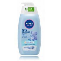 NIVEA Baby švelnus vonios prausiklis kūdikiams su migdolų aliejumi - 450 ml.