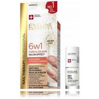 Eveline Nail Therapy 6in1 Care & Colour Golden Glow nagų kondicionierius su spalva - 5 ml.