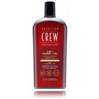 American Crew Ginger + Tea 3in1 energizuojantis šampūnas / kondicionierius / kūno prausiklis vyrams - 1000 ml.