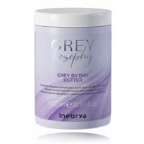 Inebrya GreyLosophy Grey By Day Butter tonuojanti kaukė natūraliai žiliems / balintiems plaukams - 1000 ml.