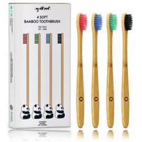 My White Secret Bamboo Toothbrush bambukinių dantų šepetėlių rinkinys šeimai (4 vnt.) - Rinkinys