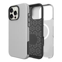 Dėklas Perfectionists Triangle Mag Case Apple iPhone 15 Pro Max sidabrinis