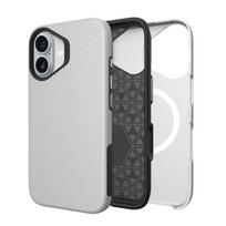 Dėklas Perfectionists Triangle Mag Case Apple iPhone 16 sidabrinis