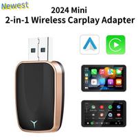 NAUJA 2 viename Wireless Carplay AI Box Android Auto Plug And Play 2025 5G WIFI, skirtas iPhone Android telefonui su laidiniu Carplay prie belaidžio ryšio