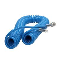 Spiralinė pneumatinė žarna 12x8 mm, su greitosiomis jungtimis DN7.2, ilgis 10 m
