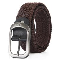 Unisex Austas Elastingas Diržas Vyrams Prabangus Moterims Diržas Dizainerio Vyrams Lydinio Sagtis Juosmens Dirželiai Diržai Be Skylės Cinturones Prabangus Moterims 120cm kava