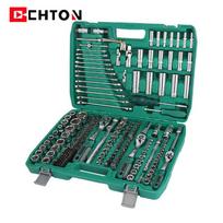 216 dalių individualus daugiafunkcis automobilių mechaniko įrankių rinkinys 216-piece set, 24-tooth, red and black box