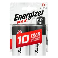 Energizer ALKALINE BATTERIES LR20 /D, 2-PIECE BLISTER PACK.