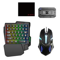 M1 Pro klaviatūros ir pelės konverteris, nešiojamasis mobiliųjų žaidimų klaviatūros ir pelės adapteris BT5.0 5 Pieces Set juoda