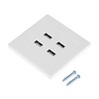 4 USB prievadai DC 5V namų biuro elektrinis sieninis maitinimo lizdas įkroviklio išvestis(110-250V)