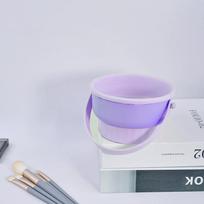 Silikoninis prausimo dubuo Makiažo šepetėlių valymo dėžutė Makiažo kiaušinėlių džiovinimo įrankių rinkinys Pudros kempinėlių ploviklis Kempinėlių laikymo artefaktas violetinė