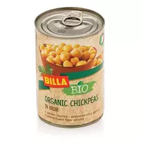 Ekologiški perdirbti avinžirniai BILLA BIO ORGANIC CHICKPEAS, 425 ml