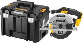 "DeWalt" akumuliatorinis diskinis pjūklas / akumuliatorinis diskinis pjūklas (18 V, visiškai metalinė pavara, rutuliniai guoliai, didelis pjūklo padas, suklio užraktas, elektroninis variklio stabdys, įskaitant 24 dantų HM pjūklo diską ir "Tstak Box VI")