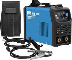 "Güde" inverterinis suvirinimo aparatas GIS 122 (230 V, 16,7 W tuščiosios eigos galia, 3,6 kVA maks. maitinimo šaltinis, 10-120 A suvirinimo srovės reguliavimo diapazonas, įskaitant elektrodų laikiklį, įžeminimo gnybtą, šlako plaktuką ir suvirinimo įtaisą