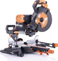 Evolution Elektrowerkzeuge R255SMS-DB+ 255 mm universalus stumdomas įstrižinis pjūklas su dvigubu posvyriu ir "Plus" pakuote