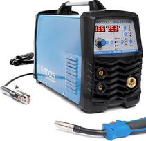 IPOTOOLS MIG-185SYN inverterinis suvirinimo aparatas MIG MAG suvirinimo apsauginėmis dujomis įrenginys su 185 amperais / sinergetinė funkcija / vielos ir elektrodai, tinkantys su MMA elektronine ranka / skaitmeninis ekranas / IGBT technologija / 230 V / m