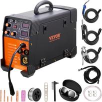 VEVOR MIG/MMA/TIG 3 in 1 suvirinimo aparatas 30-200A Suvirinimo viela (0,8 mm ir 1 mm) IGBT technologija 2,2-12 m/min Vielos greitis 200 A @ 60 % nominalus darbo ciklas IP21S apsaugos klasė