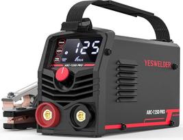 YESWELDER elektrodų suvirinimo aparatas Didelis LED ekranas Mini MMA strypų suvirinimo aparatas, 230 V nešiojamas ARC suvirinimo aparatas 125 Amp, karšto paleidimo lanko jėga VRD 235 x 94 x 130 mm