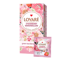 LOVARE strawberry marshmallow braškinė 1,5g 24vnt