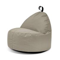 Sėdmaišis Round L Glow, 75x75x60 cm, baltai pilka