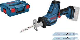 "Bosch Professional" 18 V sistemos akumuliatorinis stūmoklinis pjūklas GSA 18V-LI C (su 3x stūmokliniu pjūklu, be akumuliatorių ir įkroviklio, L-BOXX 136)