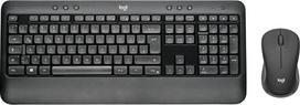 "Logitech MK540 Advanced Wireless keyboard mouse set", 2,4 GHz belaidis ryšys per USB "Unifying" imtuvą, 3 metų baterijos veikimo laikas, "Windows" ir "ChromeOS" kompiuteriams / nešiojamiesiems kompiuteriams, vokiškas QWERTY išdėstymas