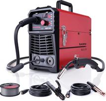 ARCCAPTAIN MIG MAG apsauginių dujų suvirinimo aparatas IGBT 140A AC230V, 5-in-1 kombinuotas suvirinimo aparatas su kaitinamąja viela (FCAW) / MMA E-Hand/Lift TIG su sinerginiu vielos padavimu, su 1 kg 0,8 mm kaitinamosios vielos