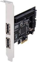 KALEA-INFORMATIQUE SATA arba eSATA ir IDE valdiklio kortelė su PCI Express PCIe prievadu - 2 SATA (arba eSATA) prievadai + 2 IDE ATA prievadai