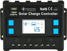 solartronics įkrovos valdiklis 12V/24V Blue 20A 30A 40A 50A 60A fotovoltinis saulės įkrovos valdiklis Solar PV (60A)