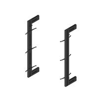 Emuca Zero modular structure kit with hardware for wall-mounted assembly, Textured black painted, Aluminium and Zamak, 1 kit