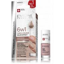 Eveline Nail Therapy 6in1 Care & Colour Shimmering Nude nagų kondicionierius su spalva - 5 ml.