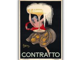 Retro reklaminis plakatas „Contratto“