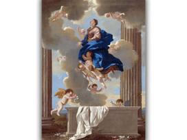 Reprodukcija „Mergelės ėmimas dangun“, Nicolas Poussin (1632)