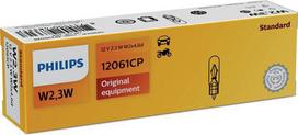 Lemputė Kaitinamoji lemputė W2.3W 12V 2.3W W2x4.6d balta "Philips